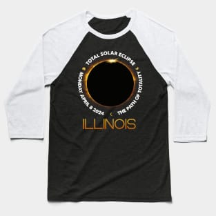 ILLINOIS Total Solar Eclipse 2024 American Totality April 8 Baseball T-Shirt